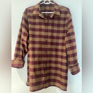 Men’s Lululemon Soft Knit Overshirt in Burgundy Plaid